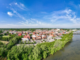 View of Danville on the Dan River in Virginia