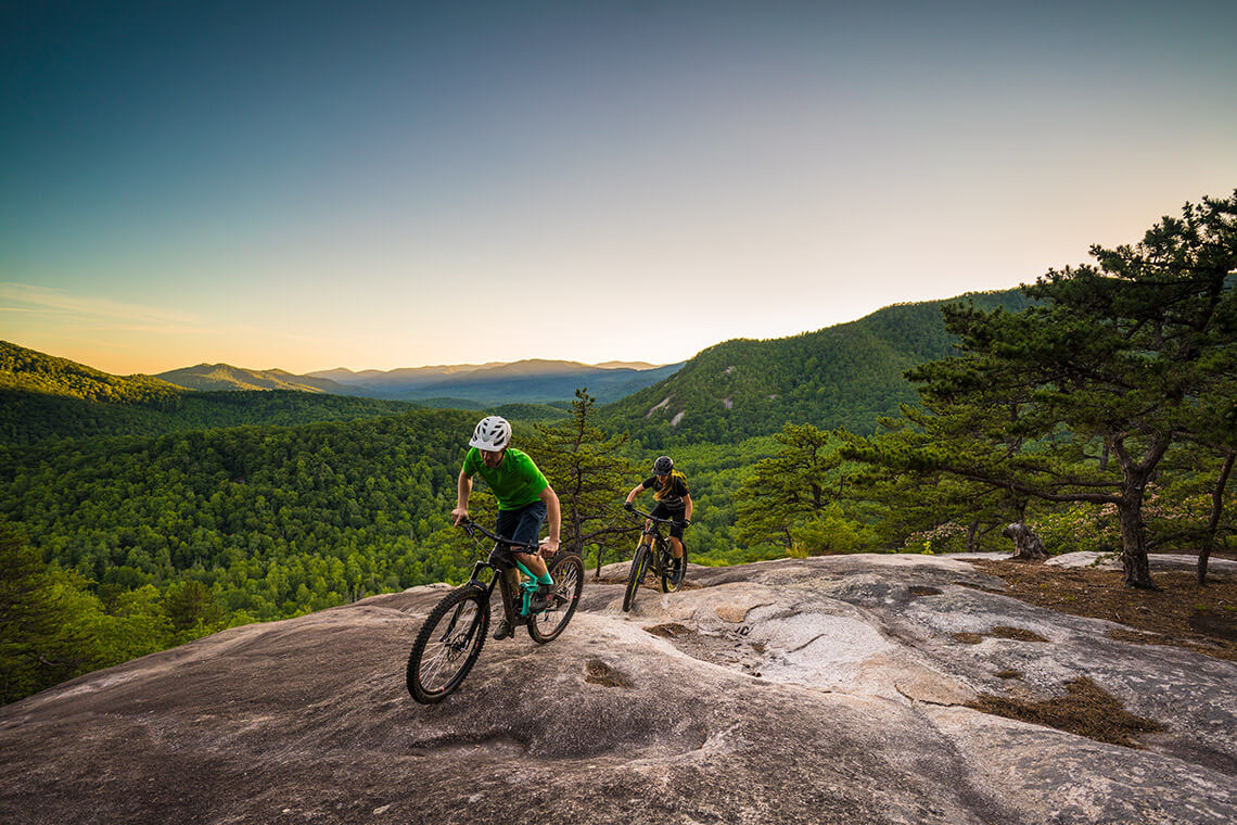 Mountain bikers in Transylvania County