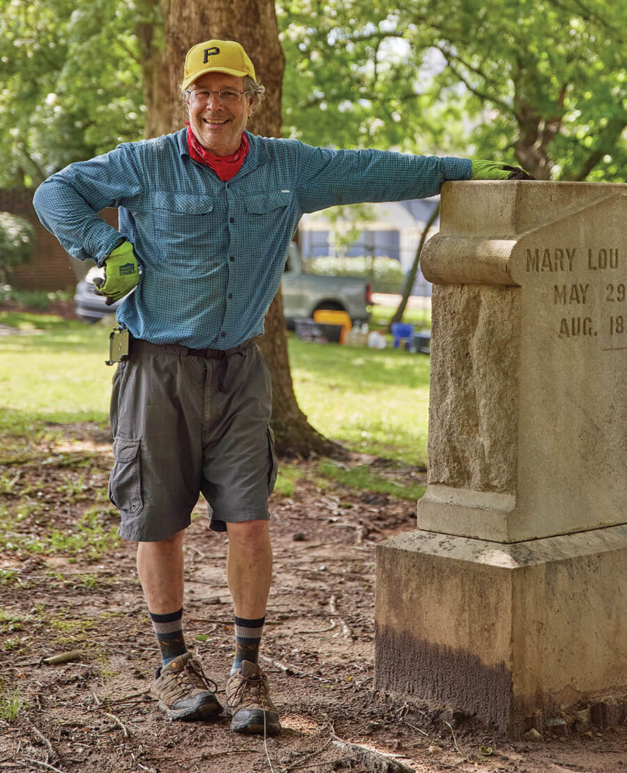 David Craft at a gravesite