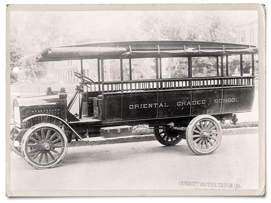 1917 Oriental, NC, school bus