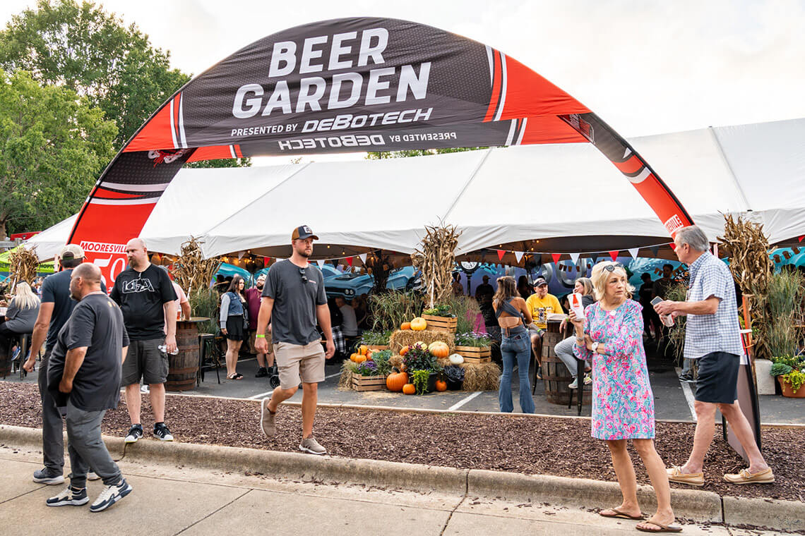 The beer garden at Bands, Brews & BBQ in Mooresville, NC