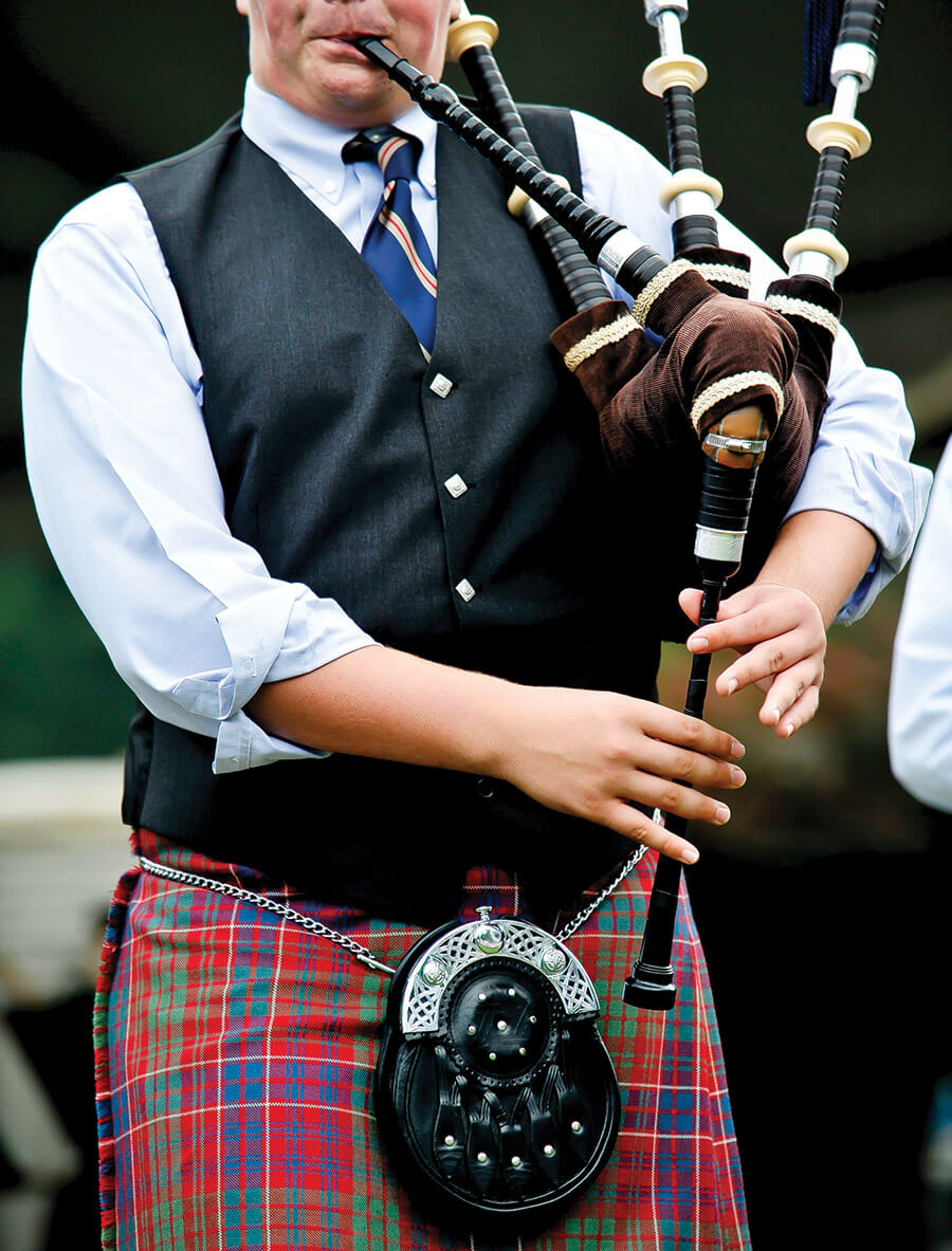 Bagpiper in North Carolina