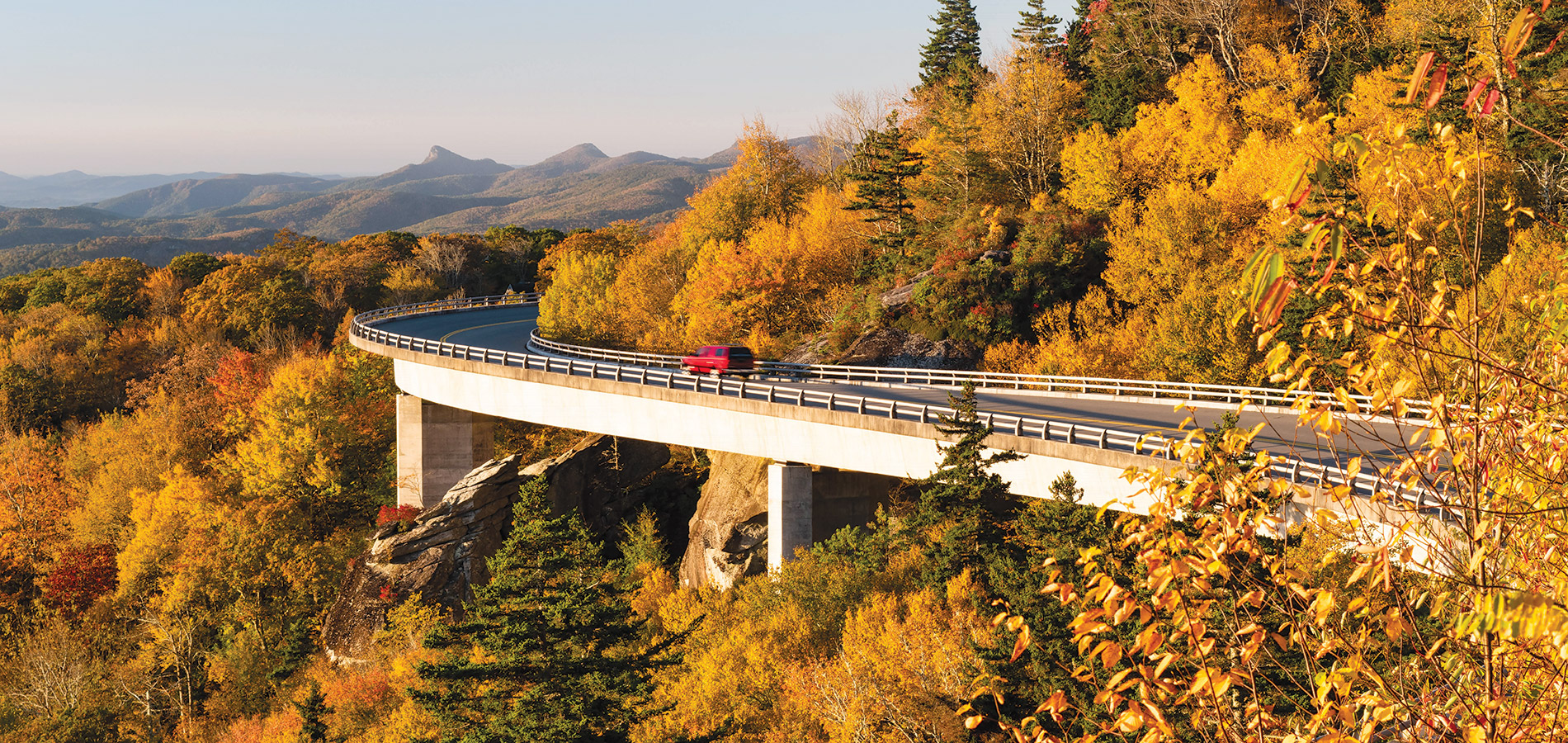 Linn Cove Viaduct in the fall