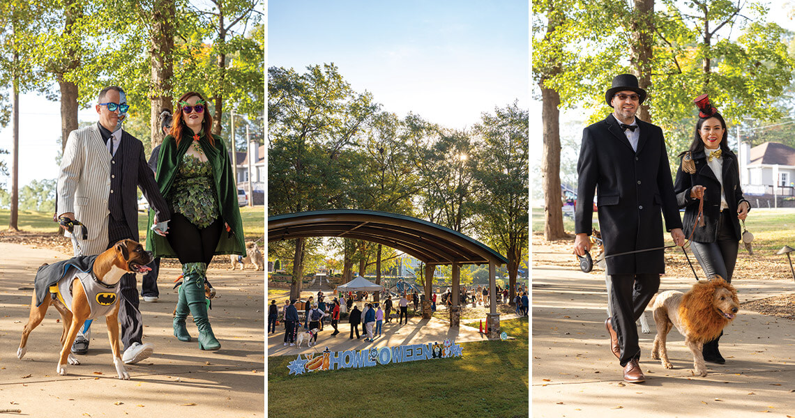 Costumed dogs for Howl-O-Ween in Belmont