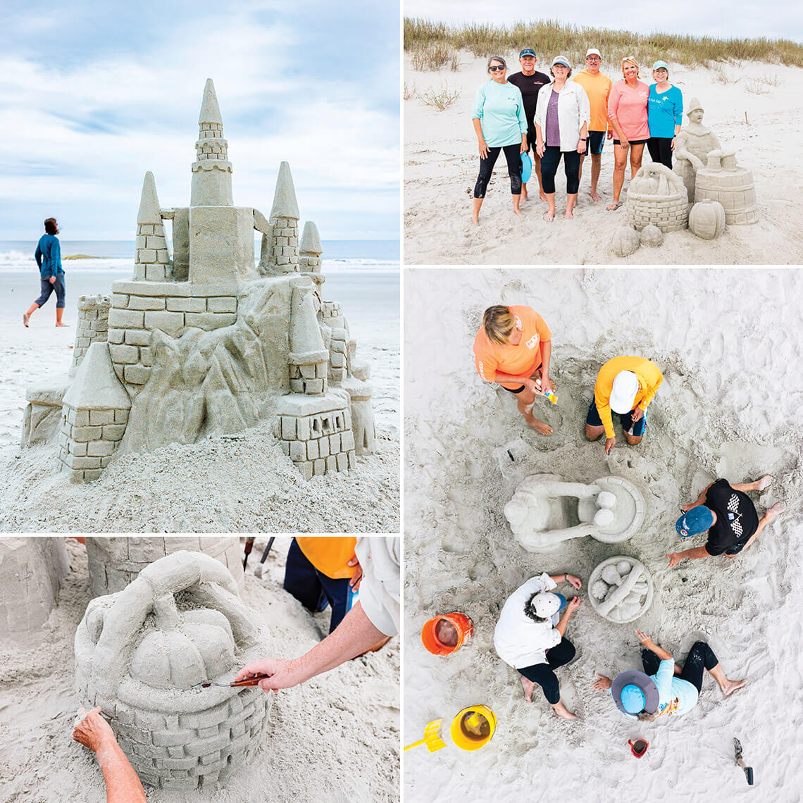 Massive sandcastles at Sunset Beach