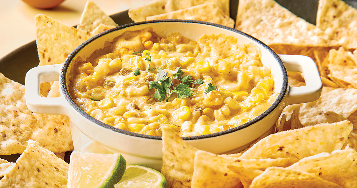 Hot cheesy corn dip