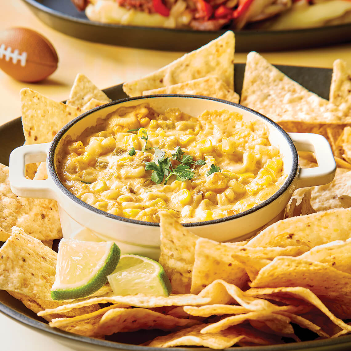 Hot cheesy corn dip