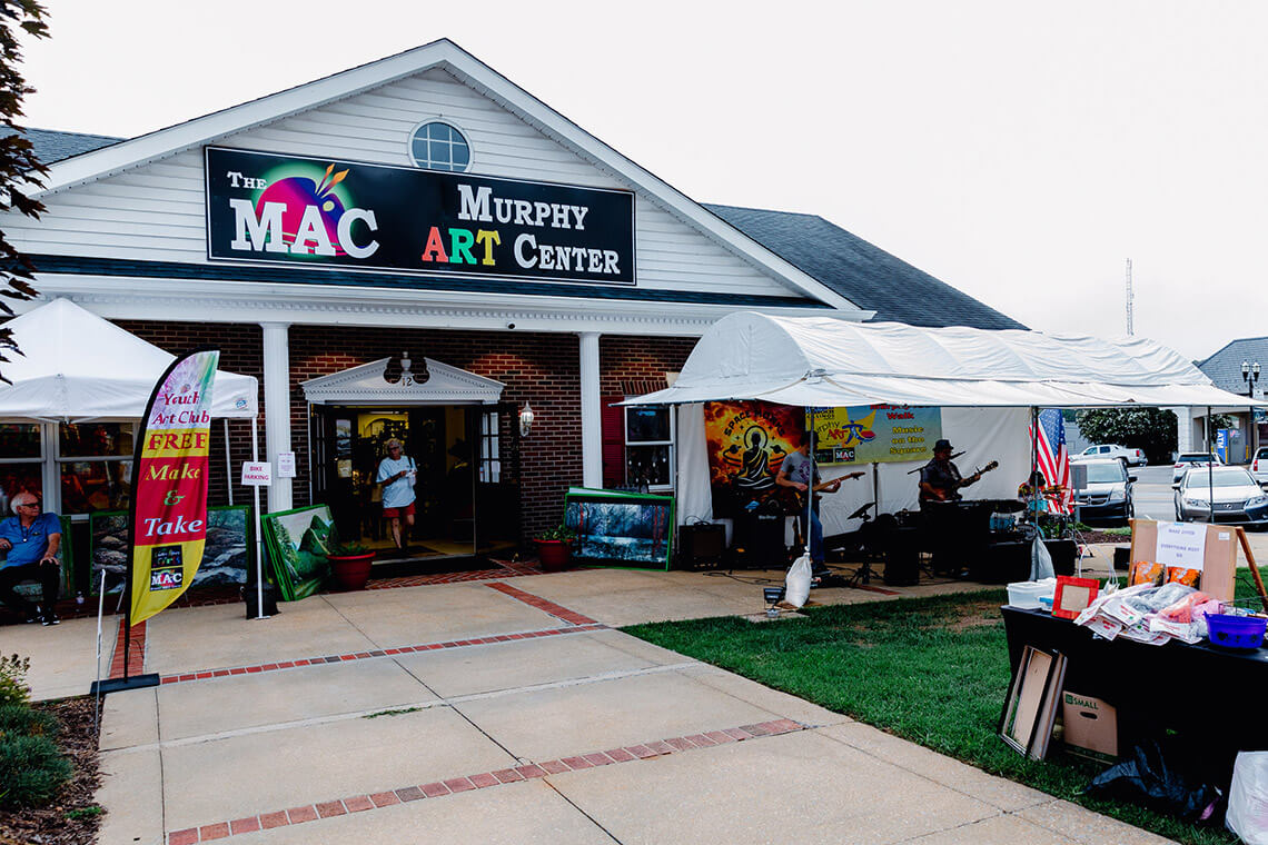 Exterior of the Murphy Art Center in Murphy NC