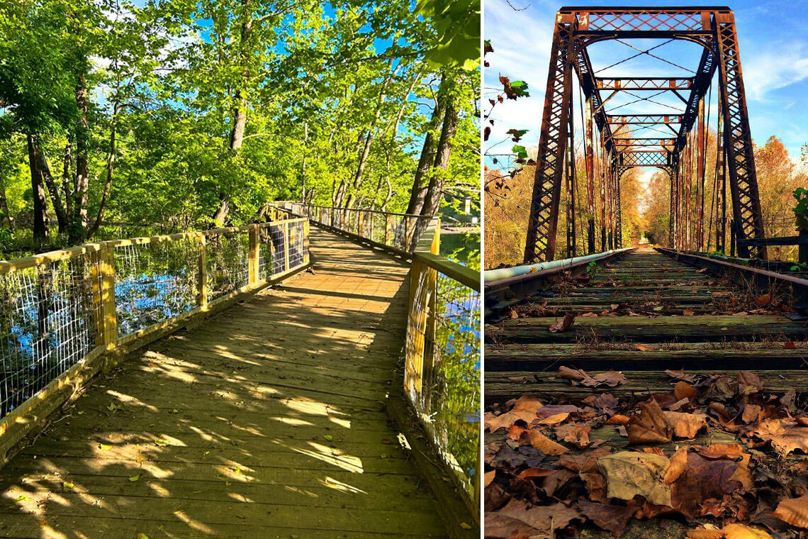 The boardwalk along the Murphy Riverwalk
