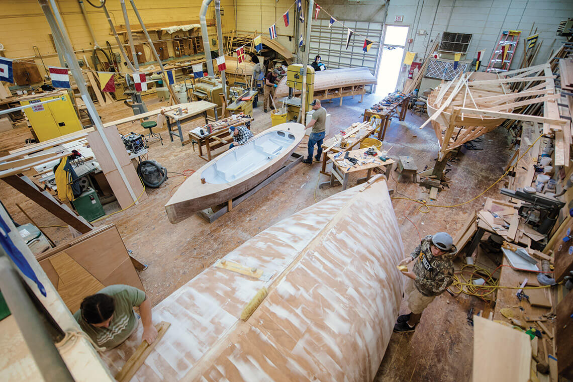 Boat building at Cape Fear Community College