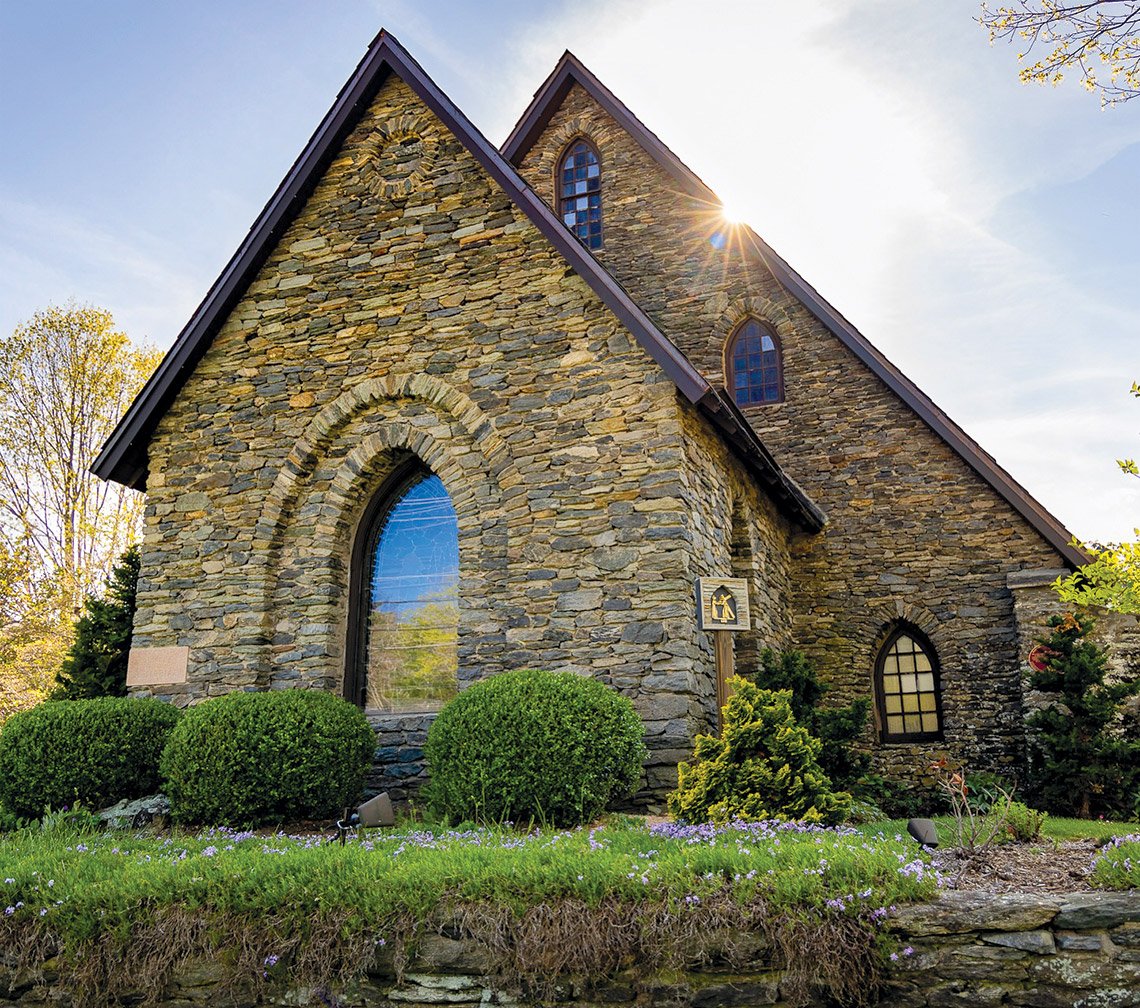 Exterior of Rumple Memorial Presbyterian Church in Blowing Rock 