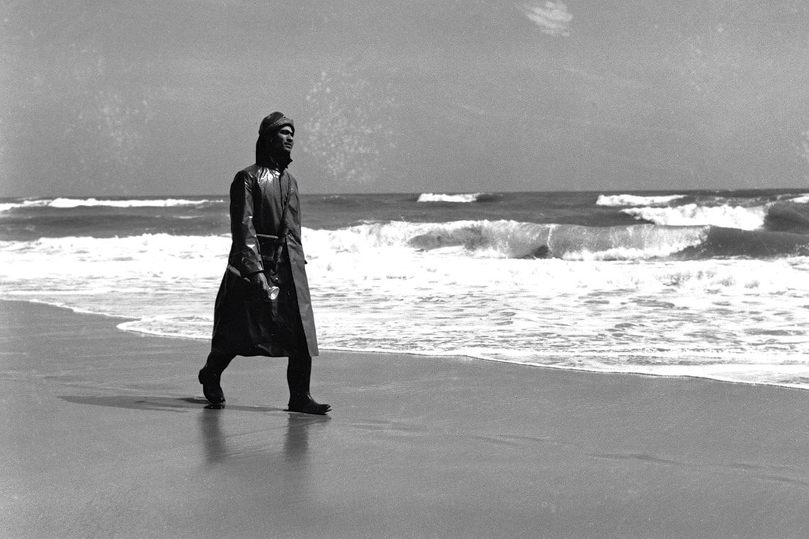 Surfman Ruben Gallop on the beach