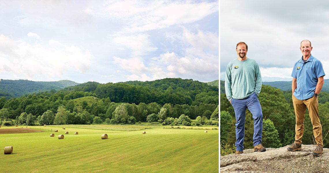 Ben Lucas and Eric Hiegl and protected farmland