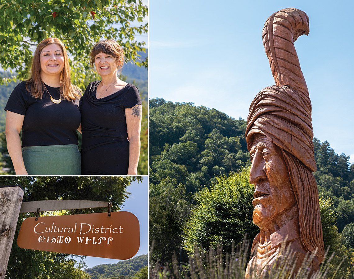 Tinker Jenks and Tonya Carroll at the Cherokee Cultural District