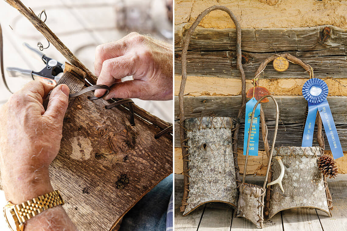 Wooden baskets crafted by Williams