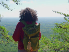 Vivianette Ortiz looks out from Crowders Mountain