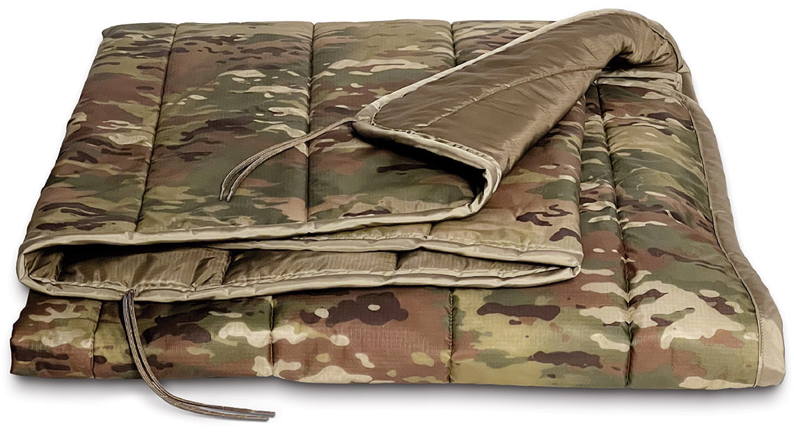 Camouflage-patterned woobie