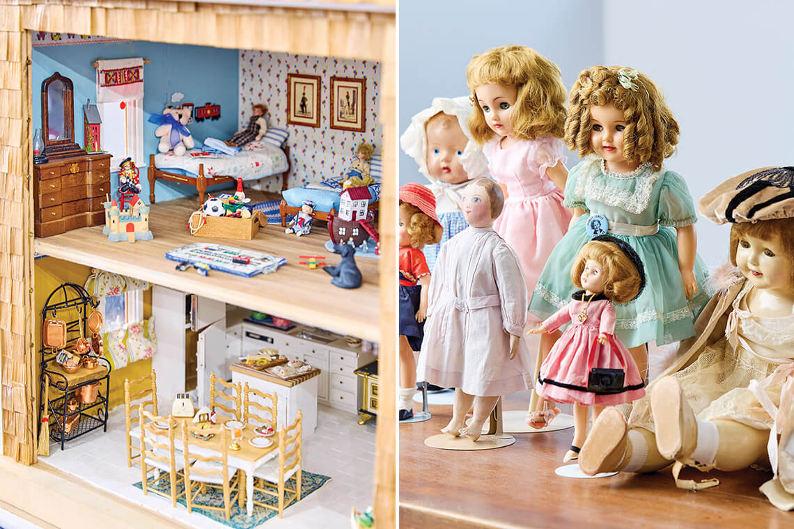 Vintage dolls and dollhouses at North Carolina Museum of Dolls, Toys, and Miniatures