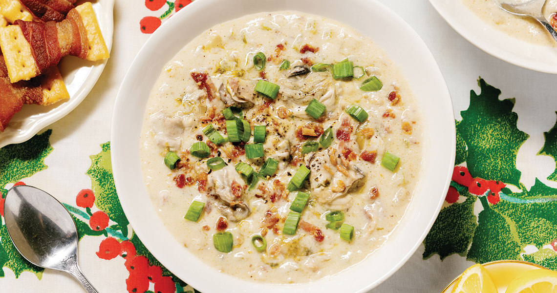 Bowl of oyster stew