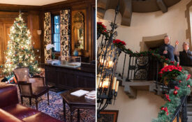 Graylyn Estate and Reynolda House decorated for Christmas