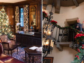 Graylyn Estate and Reynolda House decorated for Christmas