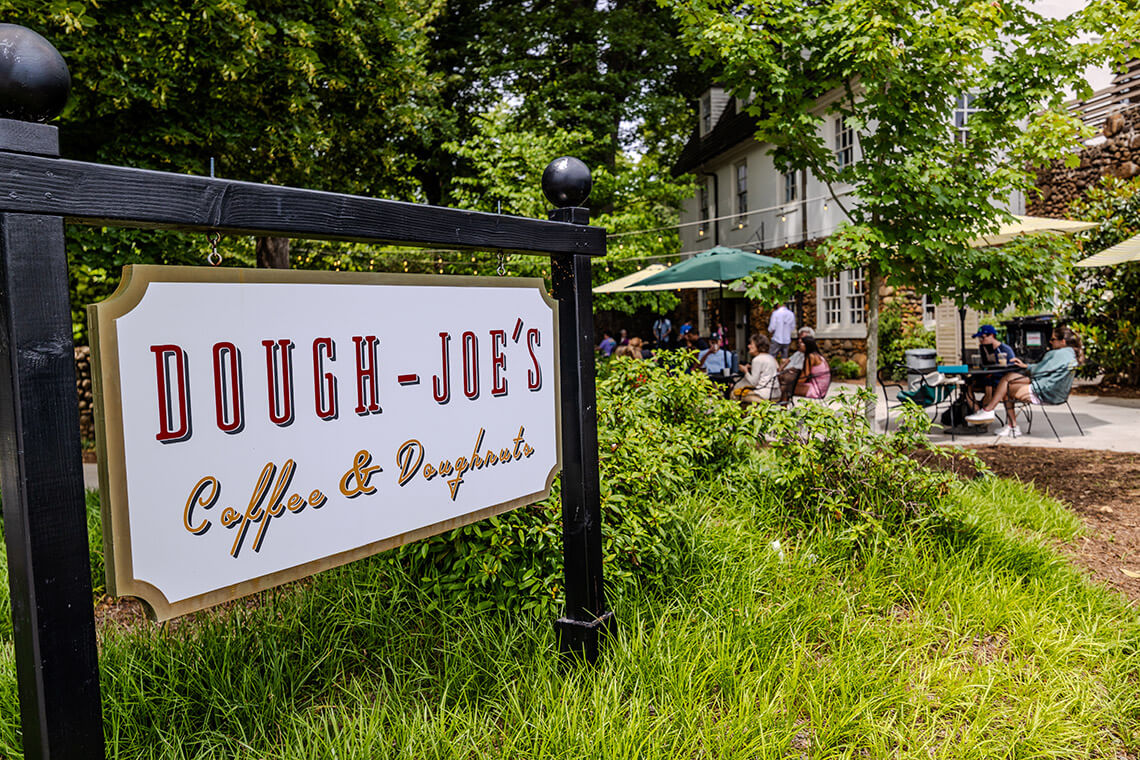 Sign for Dough-Joe's Doughnuts in Reynolda