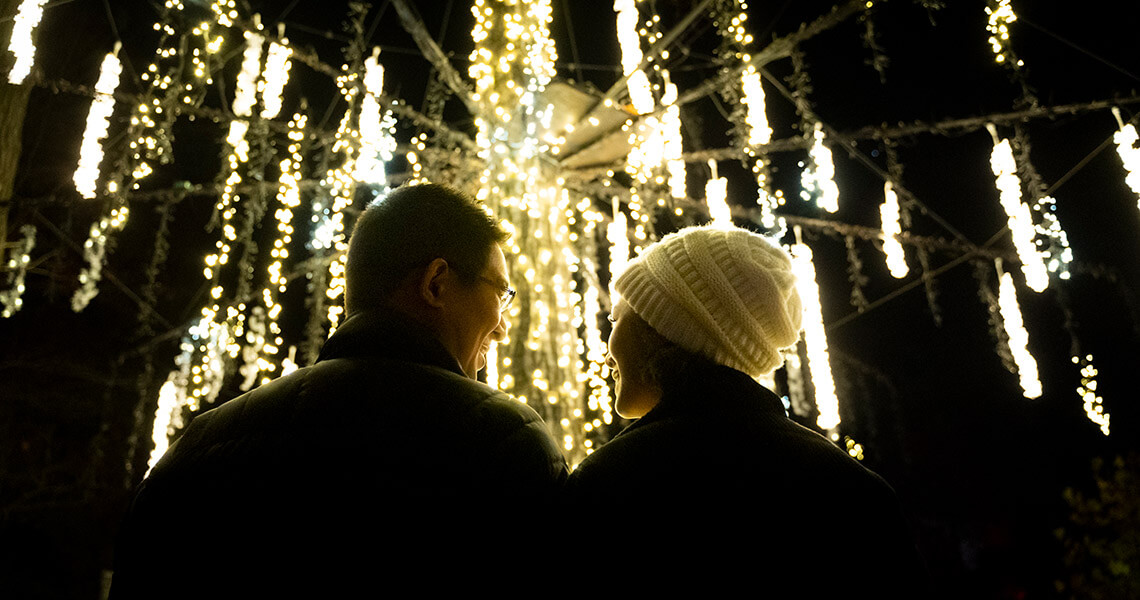 Couple at Winter Wonderlights