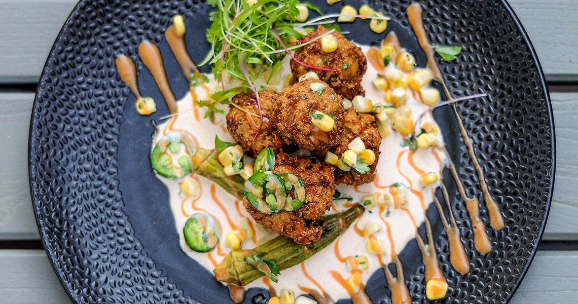 Crab hush puppies from Elliott's on Linden