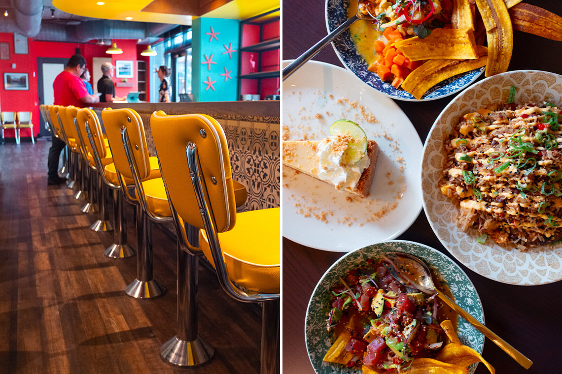 Bar and plates at Calle Sol in SouthPark