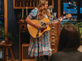 Musician performs at Betty's Biscuits
