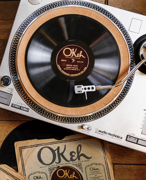 OKeh Record on a turntable