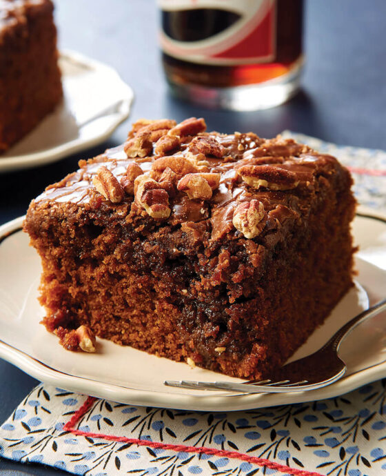 Slice of rocky road cola cake