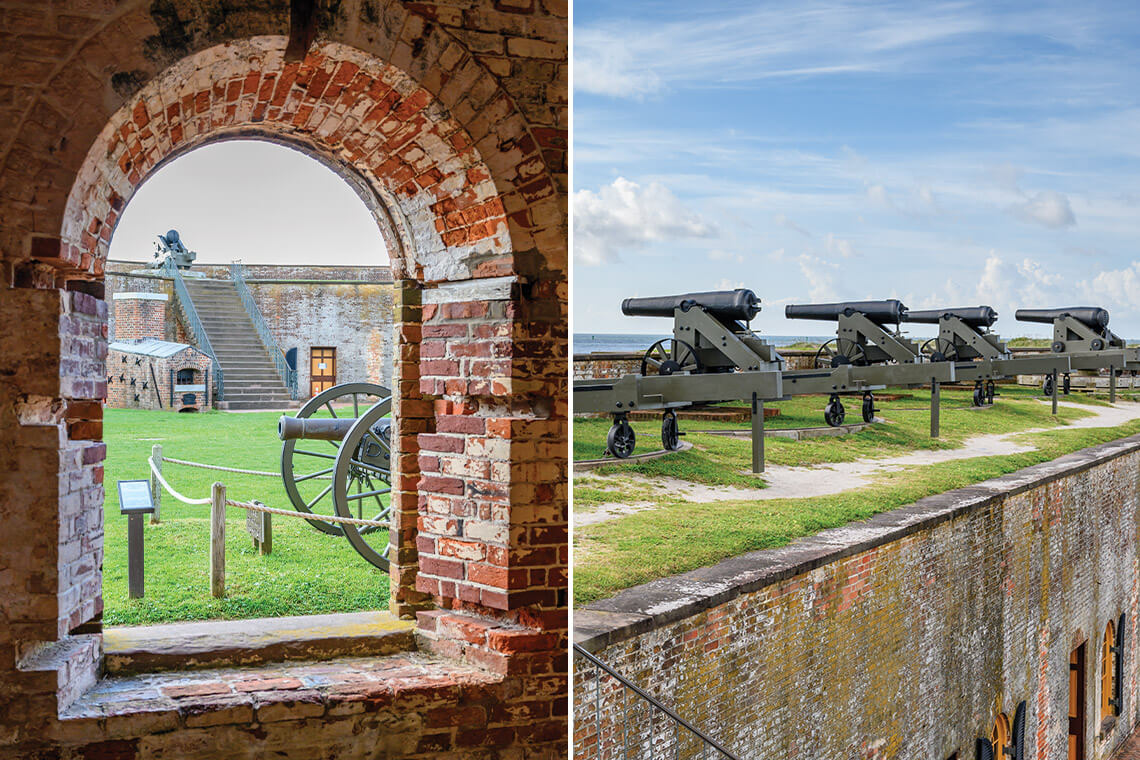Cannons at Fort Macon State Park