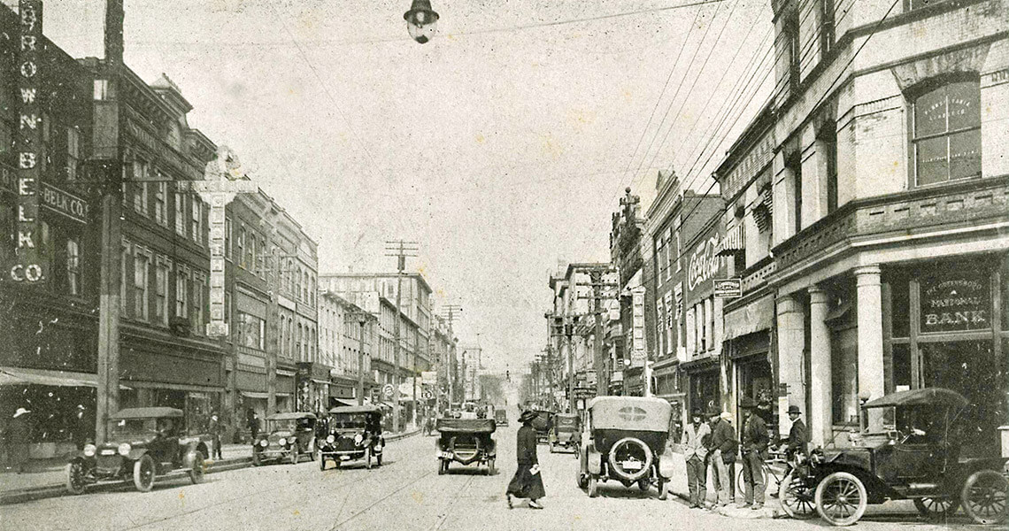 Greensboro's Elm Street, pictured in 1917.