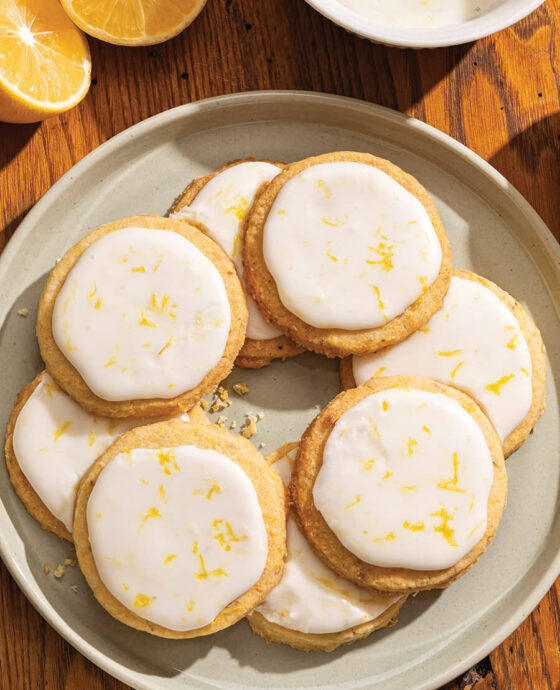 Plate of Meyer Lemon Cornmeal Cookies