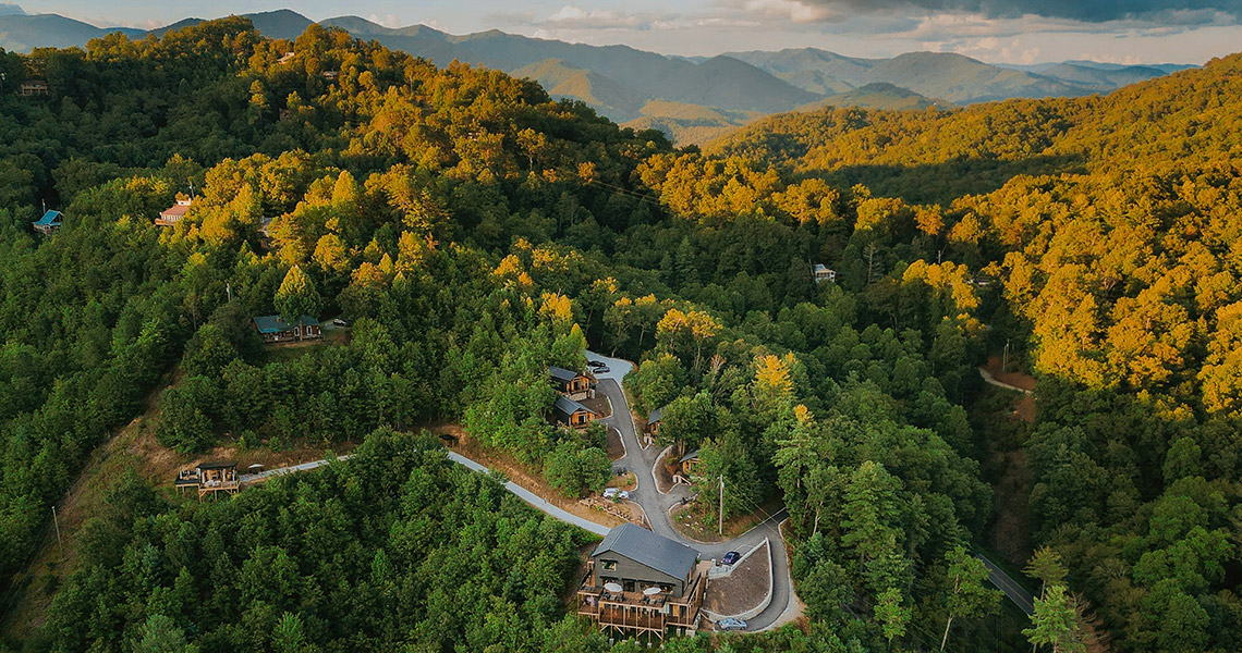 Overhead view of Long View Resort