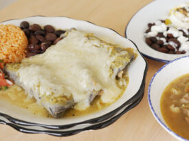 Enchiladas, stew and tostada at Hatch in Durham