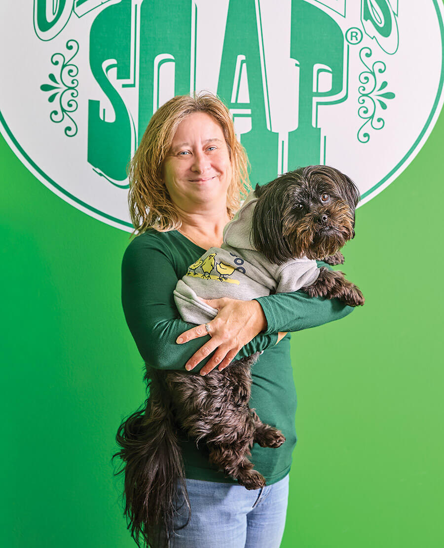 Tabitha Perdue and her dog Neenee