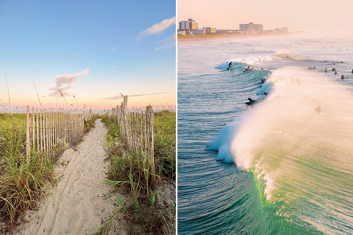 Beach and ocean at Wrightsville Beach