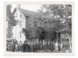 Black and white photo of the Daughters of the American Revolution Mecklenberg Chapter