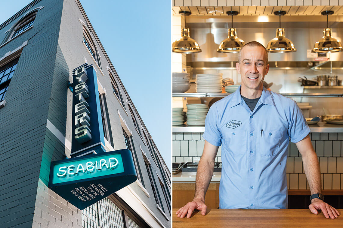 Seabird exterior sign and Dean Neff