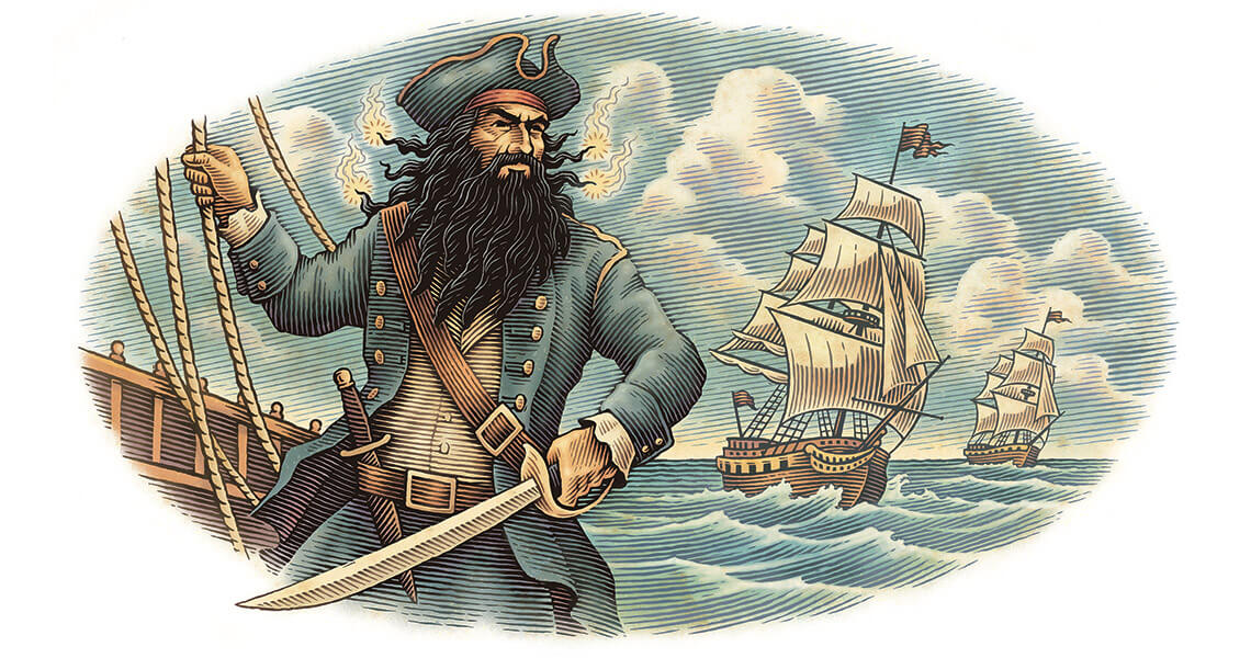 Illustration of Blackbeard