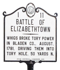 Battle of Elizabethtown roadside sign