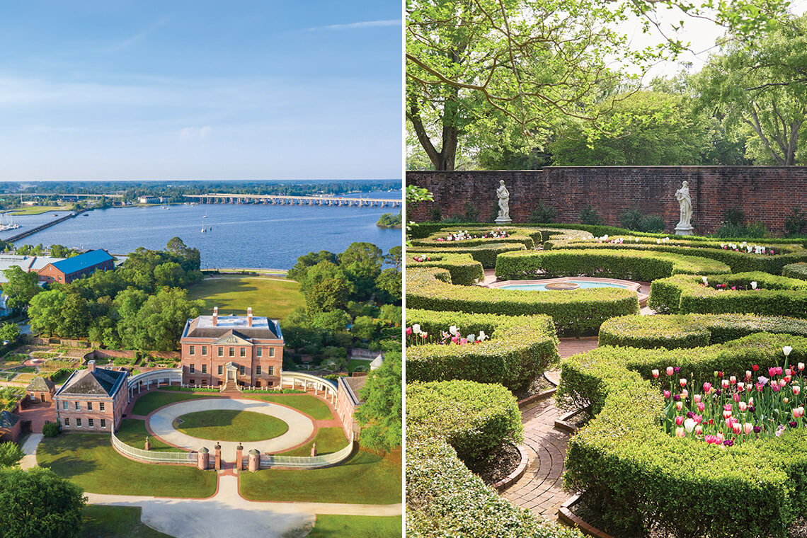 Tryon Palace and gardens in New Bern