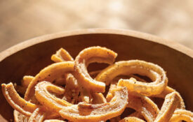 Curls of cooked fatback