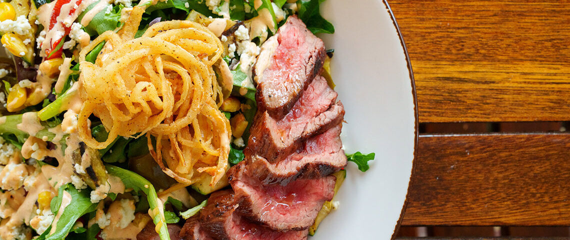 Steak salad at PL8TE Southern Table