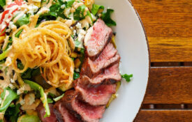 Steak salad at PL8TE Southern Table