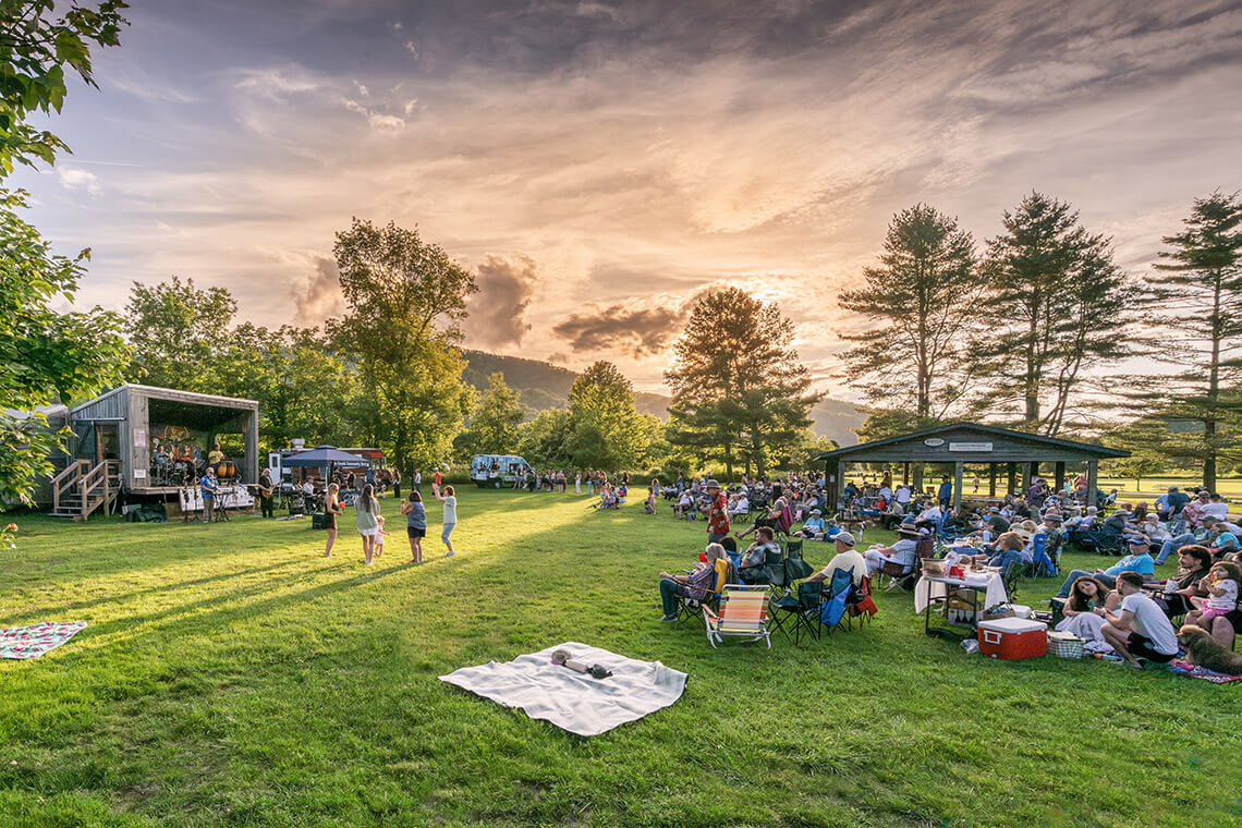 Concert at Valle Crucis Community Park in Valle Crucis NC