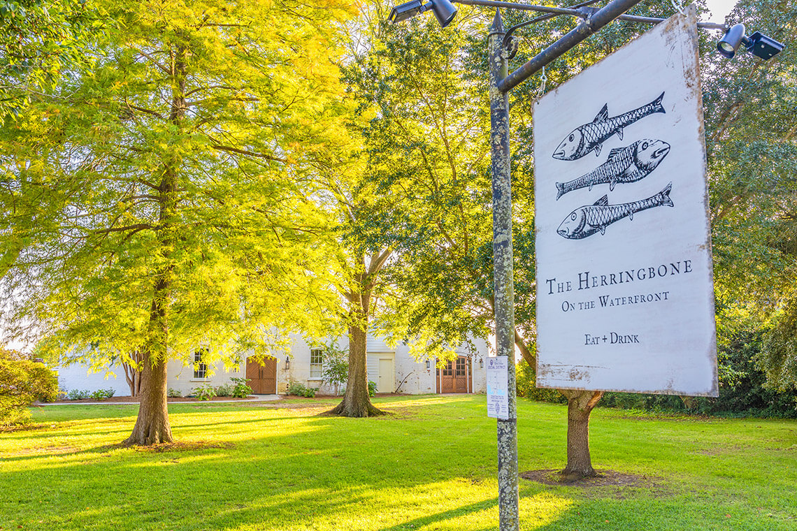 Sign for The Herringbone in Edenton