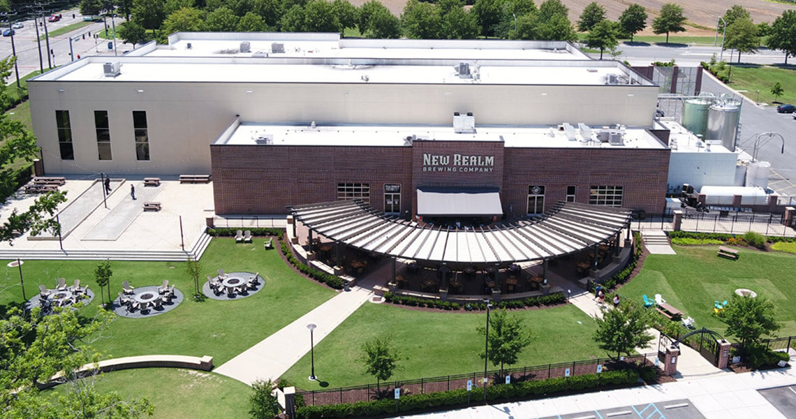 Overhead view of New Realm Brewing